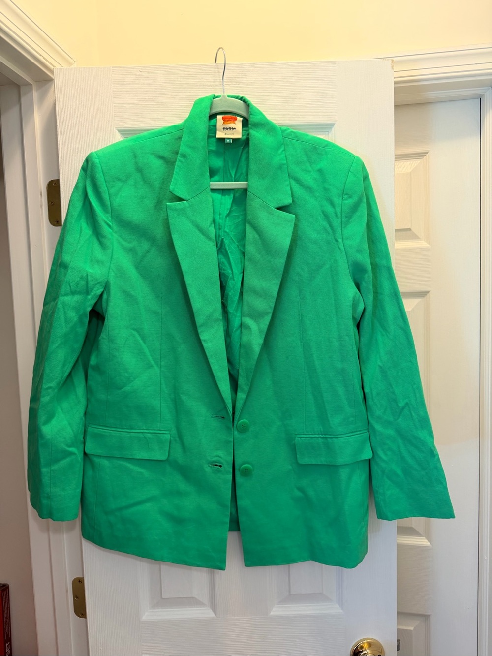 FARM Rio Bright Green Single-Breasted Blazer